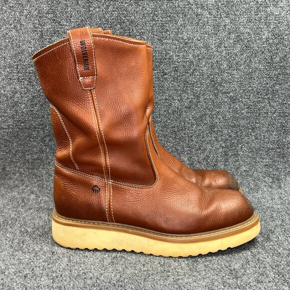 Wolverine 10" Wellington Work Boots Men's 13EE Brown Leather Pull On Soft Toe - Picture 1 of 16